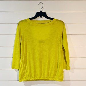 Athleta Long Sleeve Open Back Workout Athletic Medium Shirt Y2K Athleisure Top